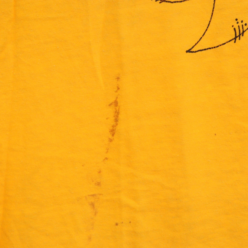 VINTAGE(ヴィンテージ) 70S VINTAGE Hanes ヴィンテージ ヘインズ メッセージプリント クルーネック 半袖Tシャツ カットソー オレンジ
