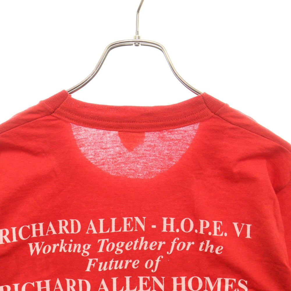 VINTAGE(ヴィンテージ) 80-90S VINTAGE PARTNERS IN HOPE SCREEN STARSボディ ヴィンテージ 5段プリント クルーネック 半袖Tシャツ カットソー レッド