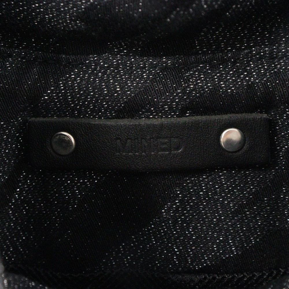 MINEDENIM(マインデニム) Diago.T Denim V.Line Athletic BZ アニマル 総柄 ラメ コットン 裏地メッシュ ジップアップ ジャケット ブルゾン ブラック 2303-8002