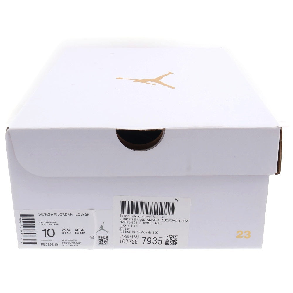 NIKE(ナイキ) WMNS AIR JORDAN 1 LOW ウィメンズ エアジョーダン ローカットスニーカー ブラック/ホワイト US10/27cm FB9893-101