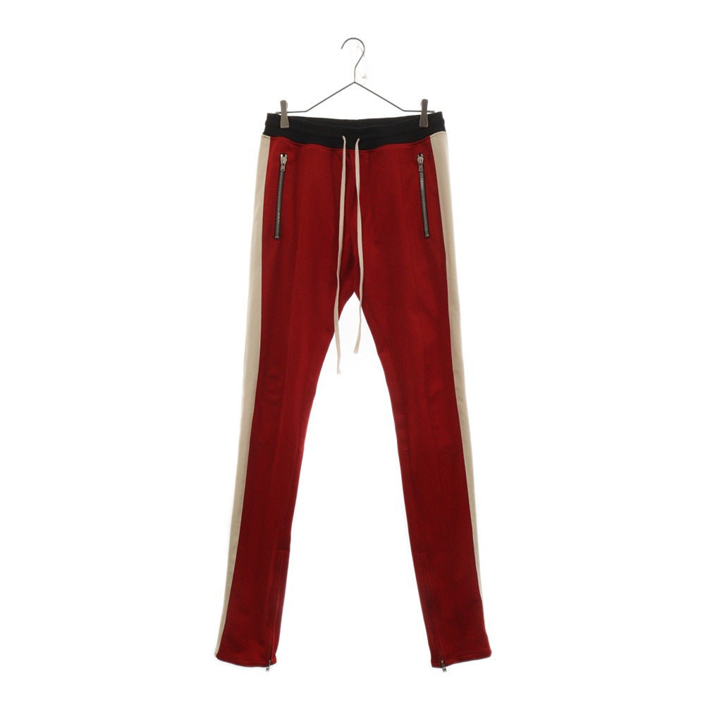 FEAR OF GOD(フィアオブゴッド) 5TH COLLECTION TRACK PANTS ドローコード サイドライン ポリエステル イージー トラックパンツ レッド/アイボリー