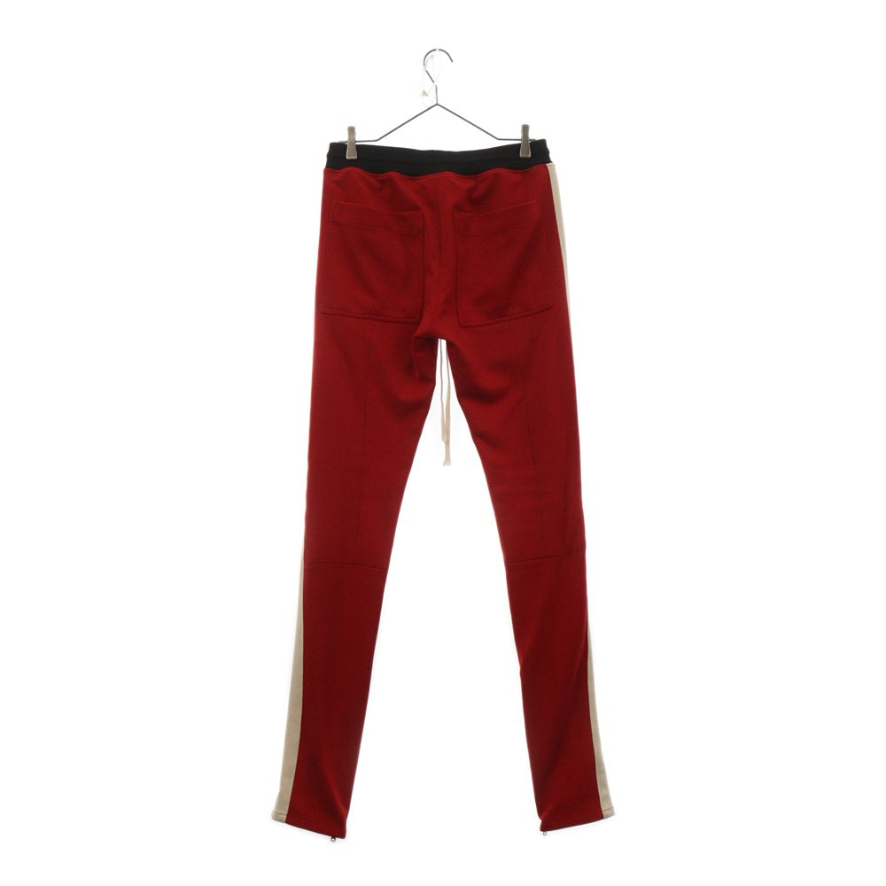 FEAR OF GOD(フィアオブゴッド) 5TH COLLECTION TRACK PANTS ドローコード サイドライン ポリエステル イージー トラックパンツ レッド/アイボリー