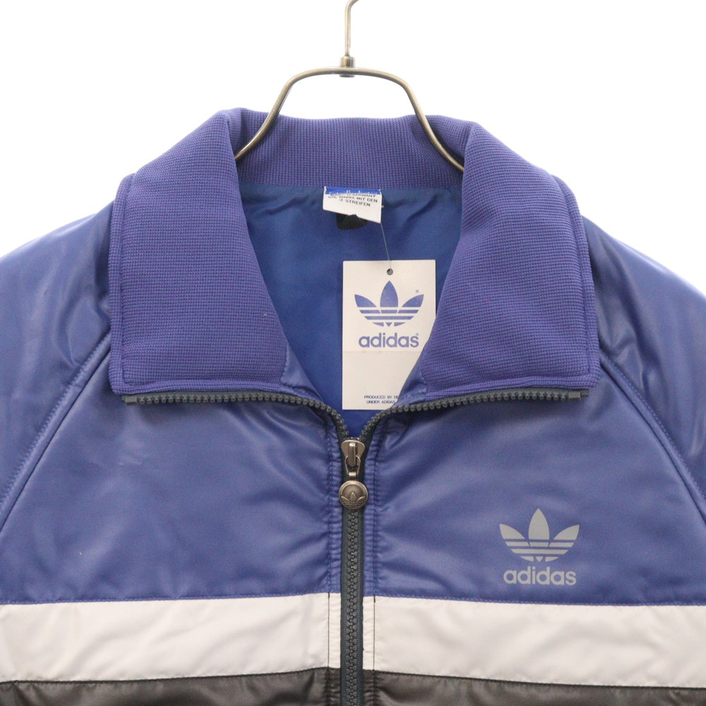 adidas(アディダス) 70-80S ヴィンテージ デサント社製 西ドイツ製 トレフォイルロゴプリント ジップアップ 中綿ジャケット ADS-530