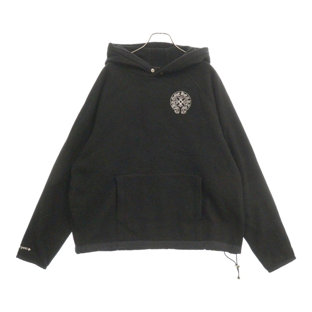 CHROME HEARTS(クロムハーツ) YNT U DETENT HDPL FLC クロスボールボタンフリースパーカー フーディ ブラック