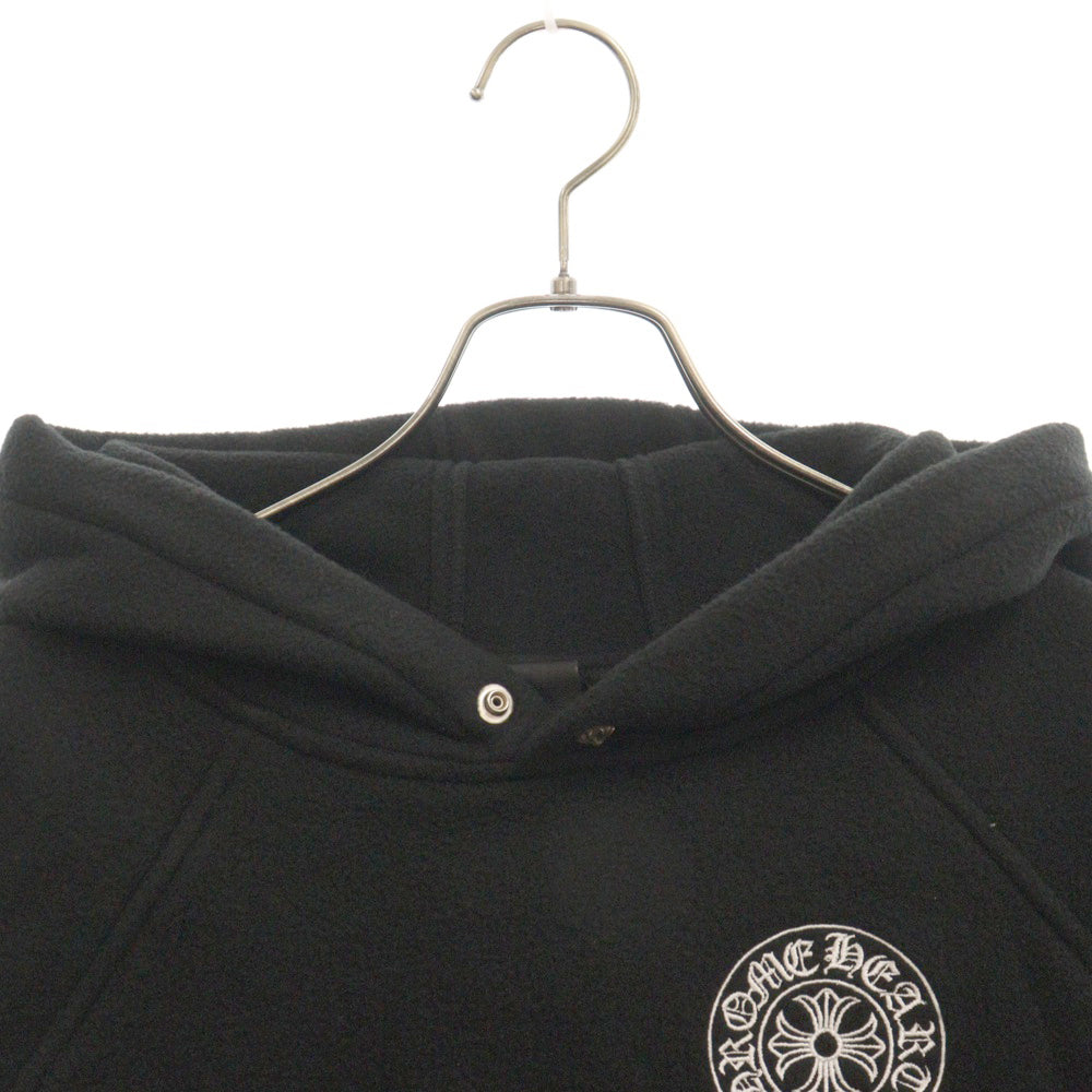 CHROME HEARTS(クロムハーツ) YNT U DETENT HDPL FLC クロスボールボタンフリースパーカー フーディ ブラック