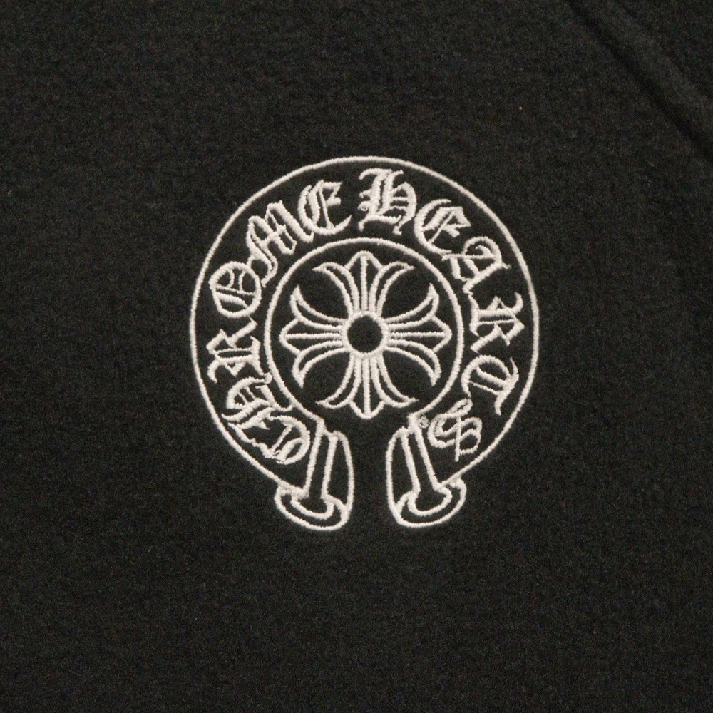 CHROME HEARTS(クロムハーツ) YNT U DETENT HDPL FLC クロスボールボタンフリースパーカー フーディ ブラック