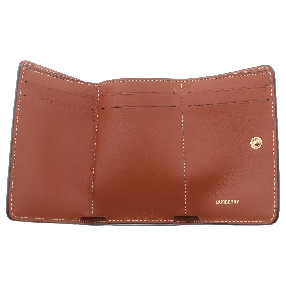 BURBERRY(バーバリー) LARK DFC ラーク ノバチェック スナップボタン 三つ折り財布 ウォレット ベージュ レディース 8070416