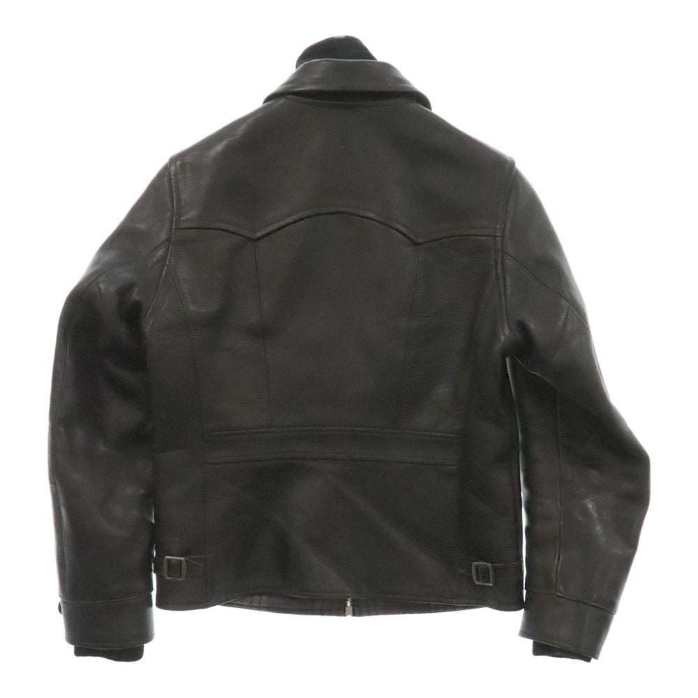 AT LAST & CO(アットラスト) Cossack 1st HORSE HIDE SPORTS JKT ホースハイド レザースポーツ ジャケット シングルライダース ブラック 618