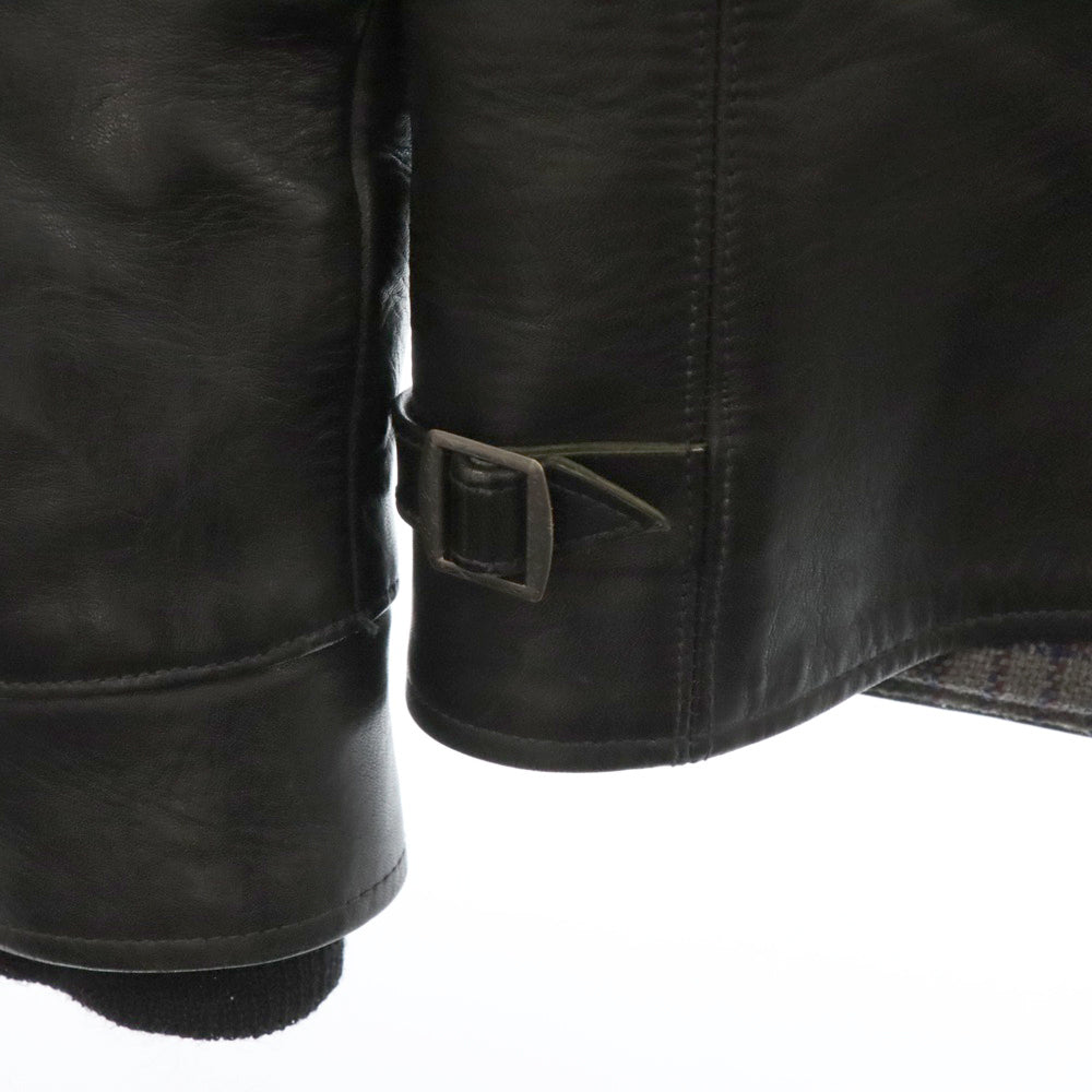 AT LAST & CO(アットラスト) Cossack 1st HORSE HIDE SPORTS JKT ホースハイド レザースポーツ ジャケット シングルライダース ブラック 618