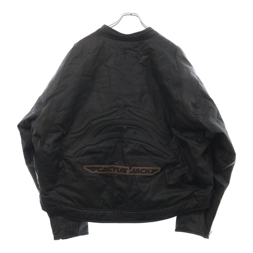 NIKE(ナイキ) JORDAN BRAND ×Travis Scott WAXED JACKET ジョーダンブランド トラヴィススコット レザー切り替え 中綿 ワックスド ジップアップ ジャケット DZ5474-010