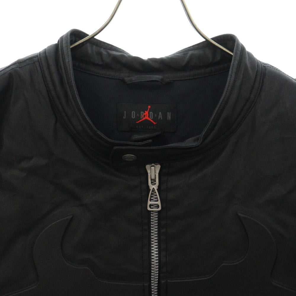 NIKE(ナイキ) JORDAN BRAND ×Travis Scott WAXED JACKET ジョーダンブランド トラヴィススコット レザー切り替え 中綿 ワックスド ジップアップ ジャケット DZ5474-010