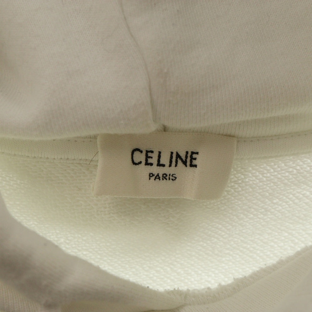 CELINE(セリーヌ) 宮下パークPOPUP限定 フロッキー フーデッド プルオーバー スウェットパーカー ホワイト 2Y310052H
