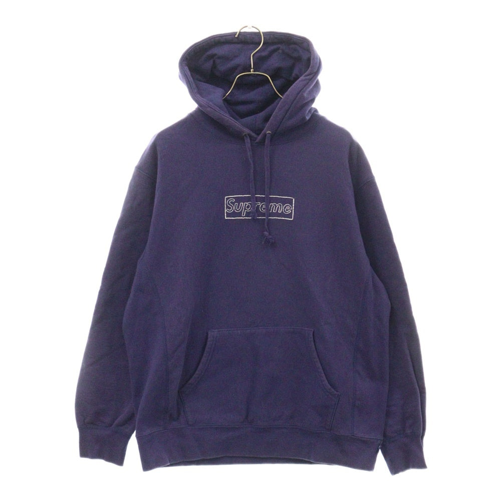 SUPREME(シュプリーム) 21SS KAWS Chalk Logo Hooded Sweatshirt カウズチョークボックロゴプルオーバーパーカー パープル