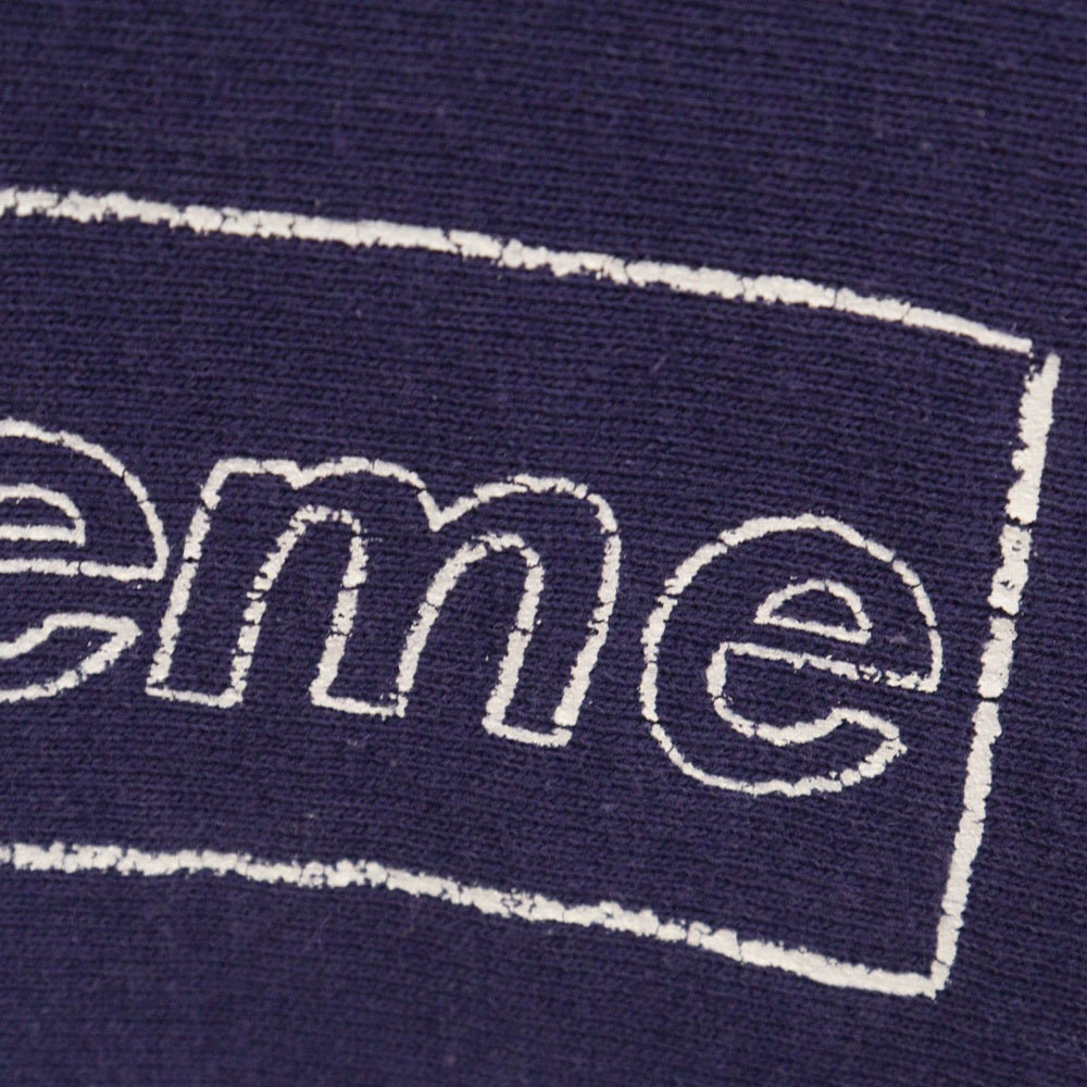 SUPREME(シュプリーム) 21SS KAWS Chalk Logo Hooded Sweatshirt カウズチョークボックロゴプルオーバーパーカー パープル