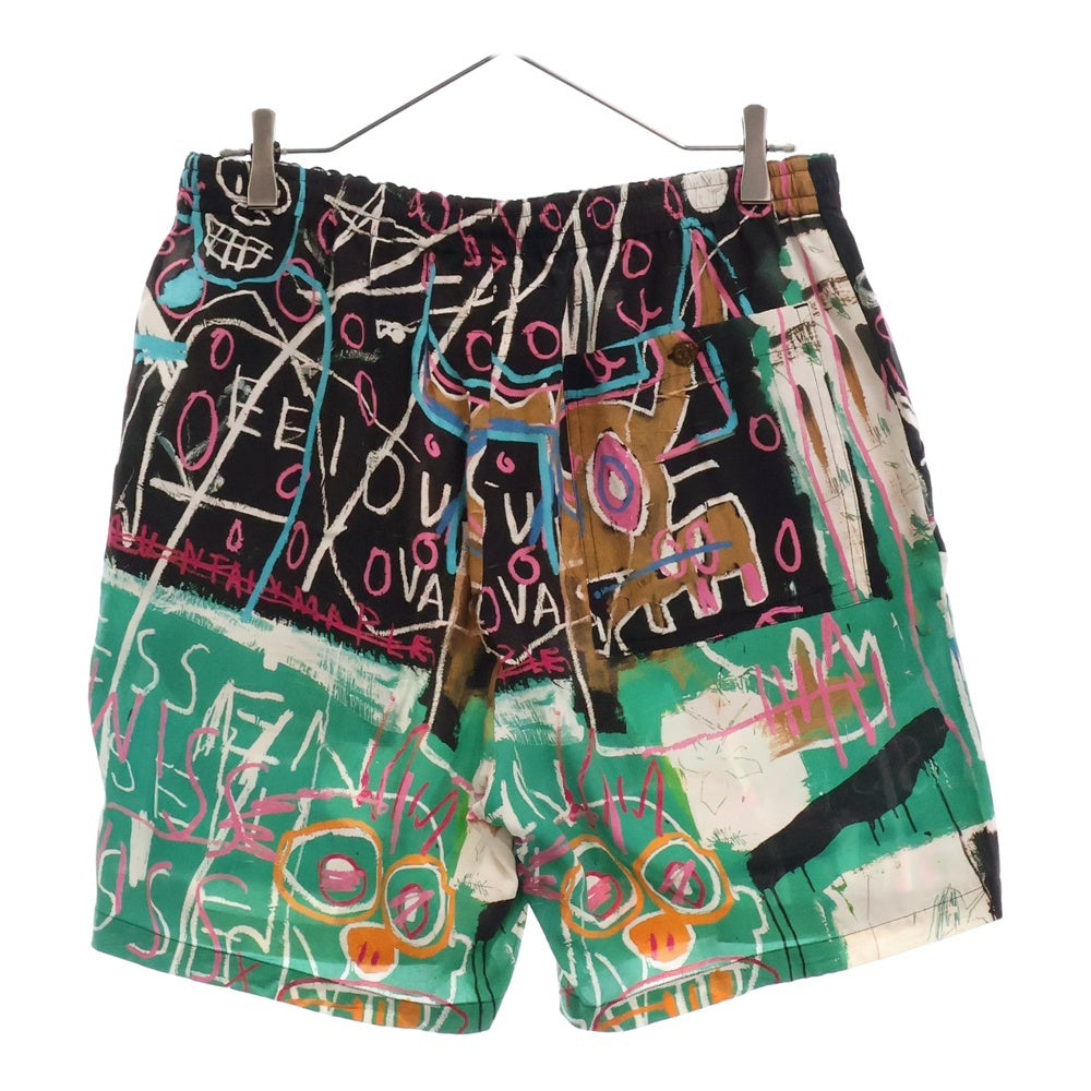 WACKO MARIA(ワコマリア) 23SS JEAN-MICHEL BASQUIAT / HAWAIIAN SHORTS ジャンミシェルバスキア ハワイアンショーツ ハーフパンツ ブラック
