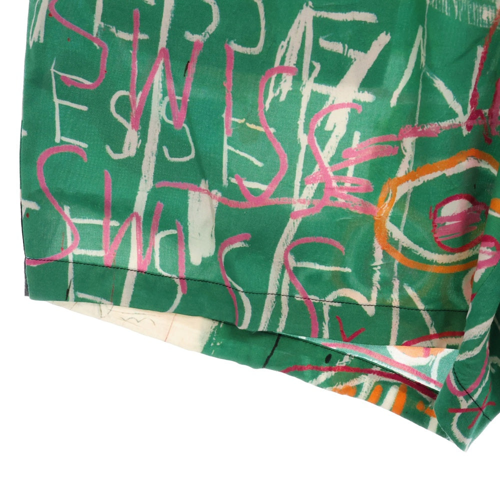 WACKO MARIA(ワコマリア) 23SS JEAN-MICHEL BASQUIAT / HAWAIIAN SHORTS ジャンミシェルバスキア ハワイアンショーツ ハーフパンツ ブラック