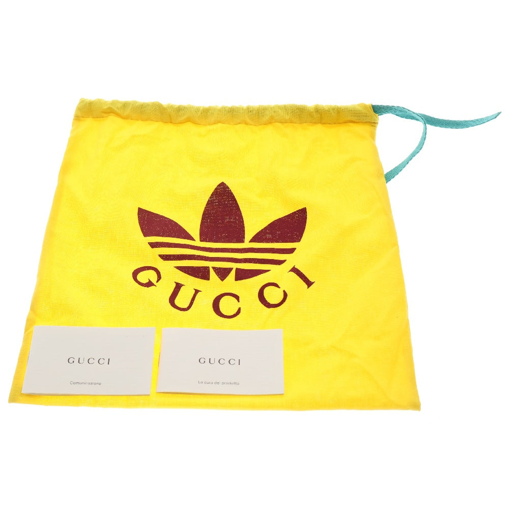 GUCCI(グッチ) ×adidas アディダス ロゴプリント レザー ベルト グリーン 702277 U4DBT