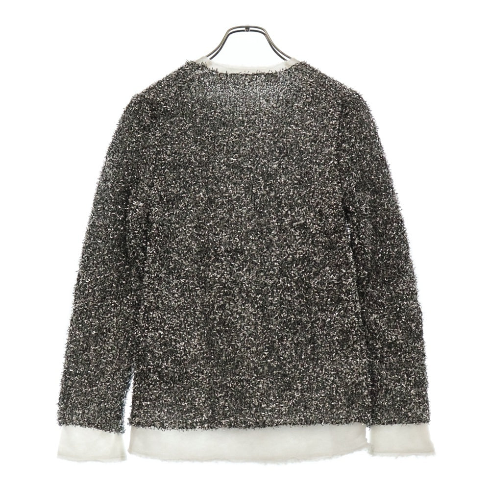 COMME des GARCONS(コムデギャルソン) ナイロン 中綿レイヤード 長袖ニット ロングスリーブ シルバー GT-N011