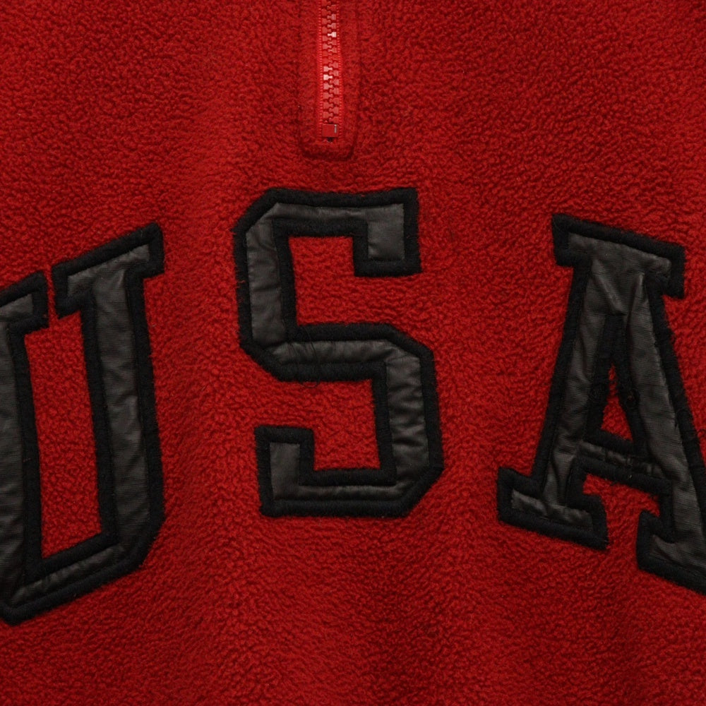 POLO SPORT RALPH LAUREN(ポロスポーツラルフローレン) 90S VINTAGE HALF JIP FLEECE JACKET ヴィンテージ ハーフジップフリースジャケット レッド