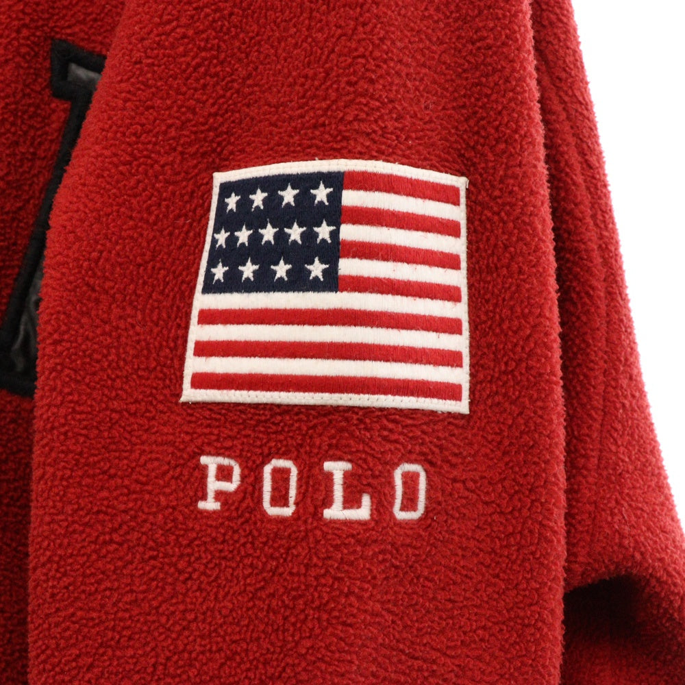 POLO SPORT RALPH LAUREN(ポロスポーツラルフローレン) 90S VINTAGE HALF JIP FLEECE JACKET ヴィンテージ ハーフジップフリースジャケット レッド
