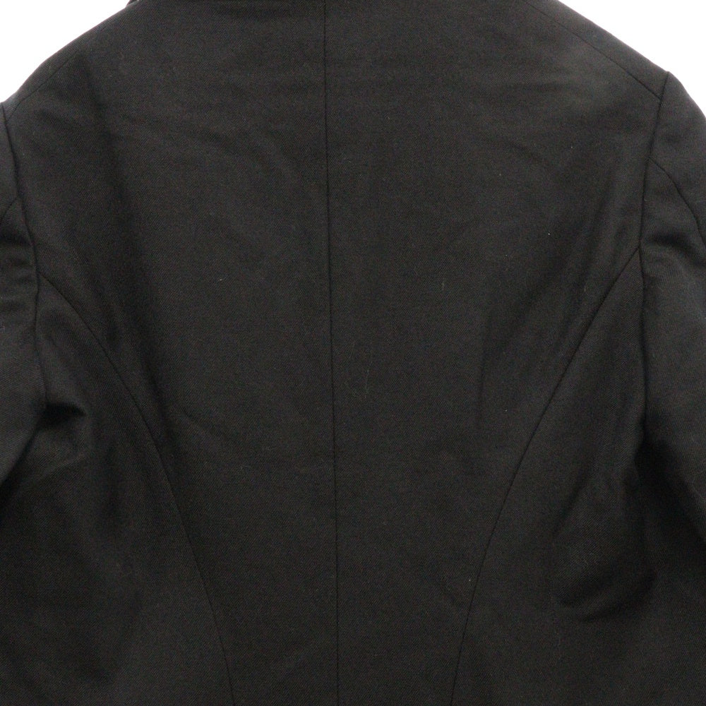 Yohji Yamamoto FEMME(ヨウジヤマモトファム) 変形 ウールギャバジン ダブルブレスト ロングコート レディース ブラック FN-C19-102