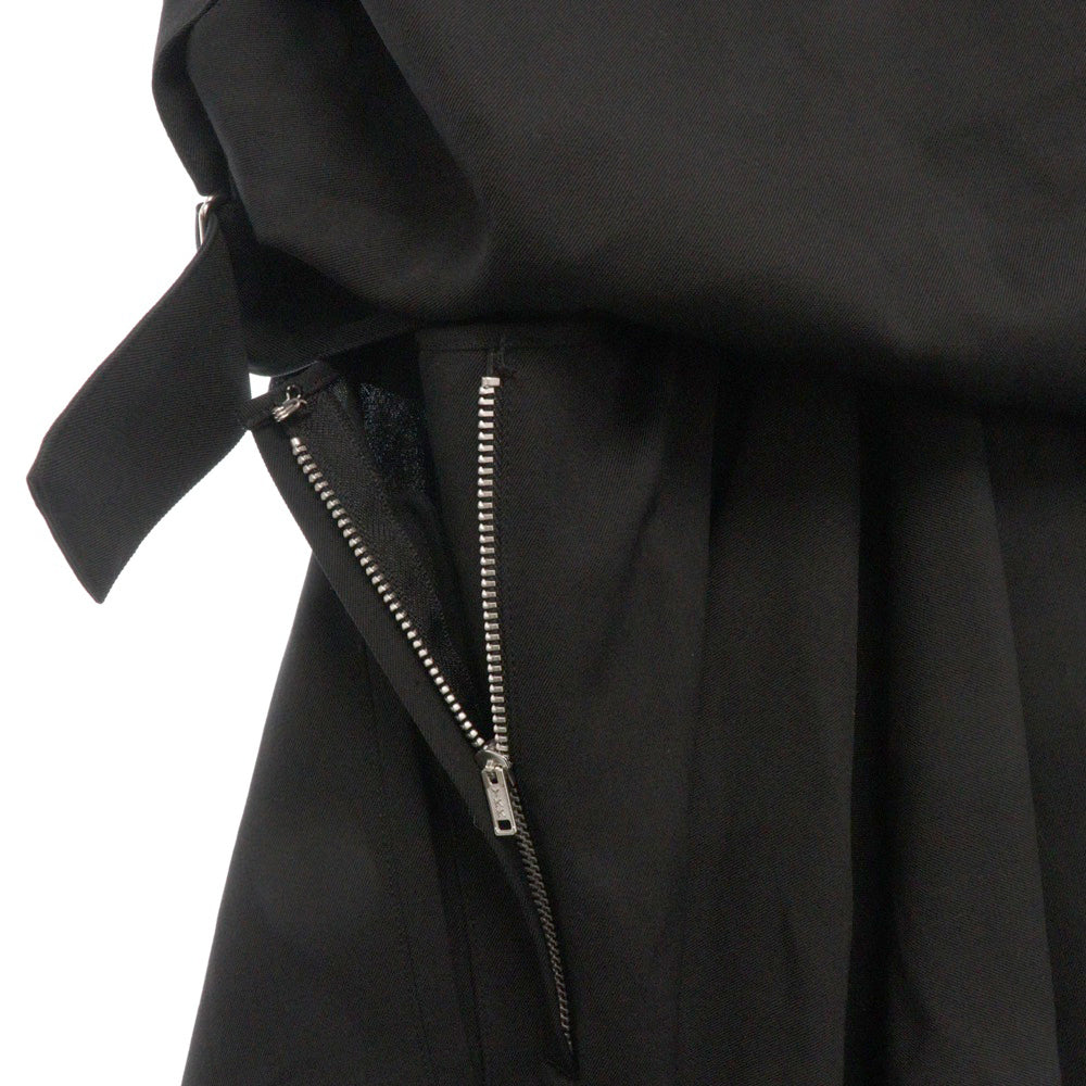 Y's(ワイズ) Red Label レッドレーベル ウールギャバジン サロペット フレアロング ワンピース ドレス ブラック レディース RM-D58-133