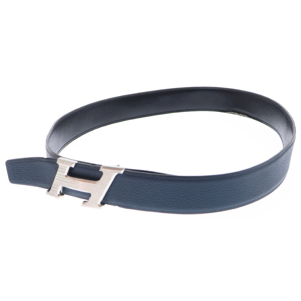 HERMES(エルメス) Y刻印 Hスピード ロゴバックル リバーシブル レザーベルト ブラック/ネイビー
