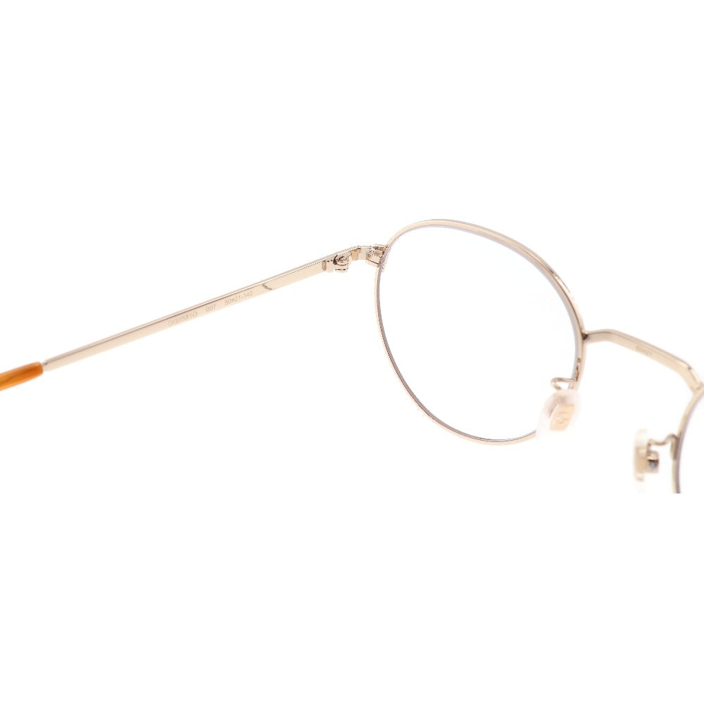 GUCCI(グッチ) ラウンドフレーム サイド ロゴ サングラス アイウェア GG0581O ゴールド/ブラウン