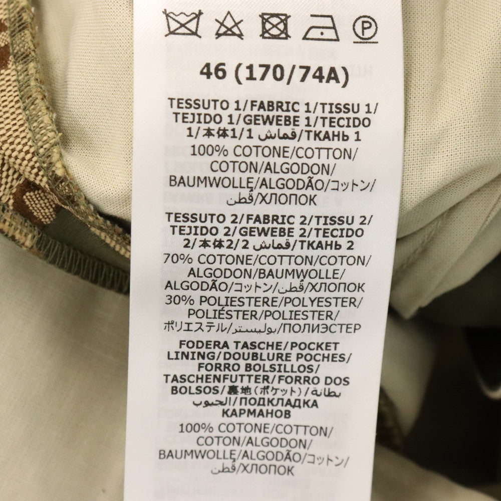 GUCCI(グッチ) GG MONOGRAM モノグラムロゴ サイドポケットショーツ ハーフパンツ オリーブ 742784 ZANW6
