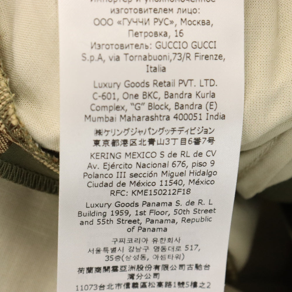 GUCCI(グッチ) GG MONOGRAM モノグラムロゴ サイドポケットショーツ ハーフパンツ オリーブ 742784 ZANW6