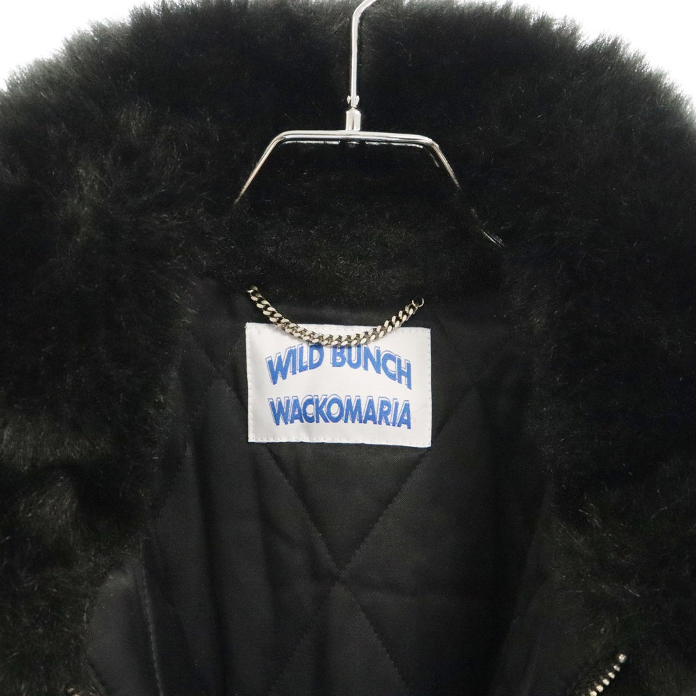WACKO MARIA(ワコマリア) 21AW ×WILD BUNCH FUR COACH JACKET ワイルド バンチ ファー ジップアップ コーチ ジャケット ブラック WB-WM-BL01
