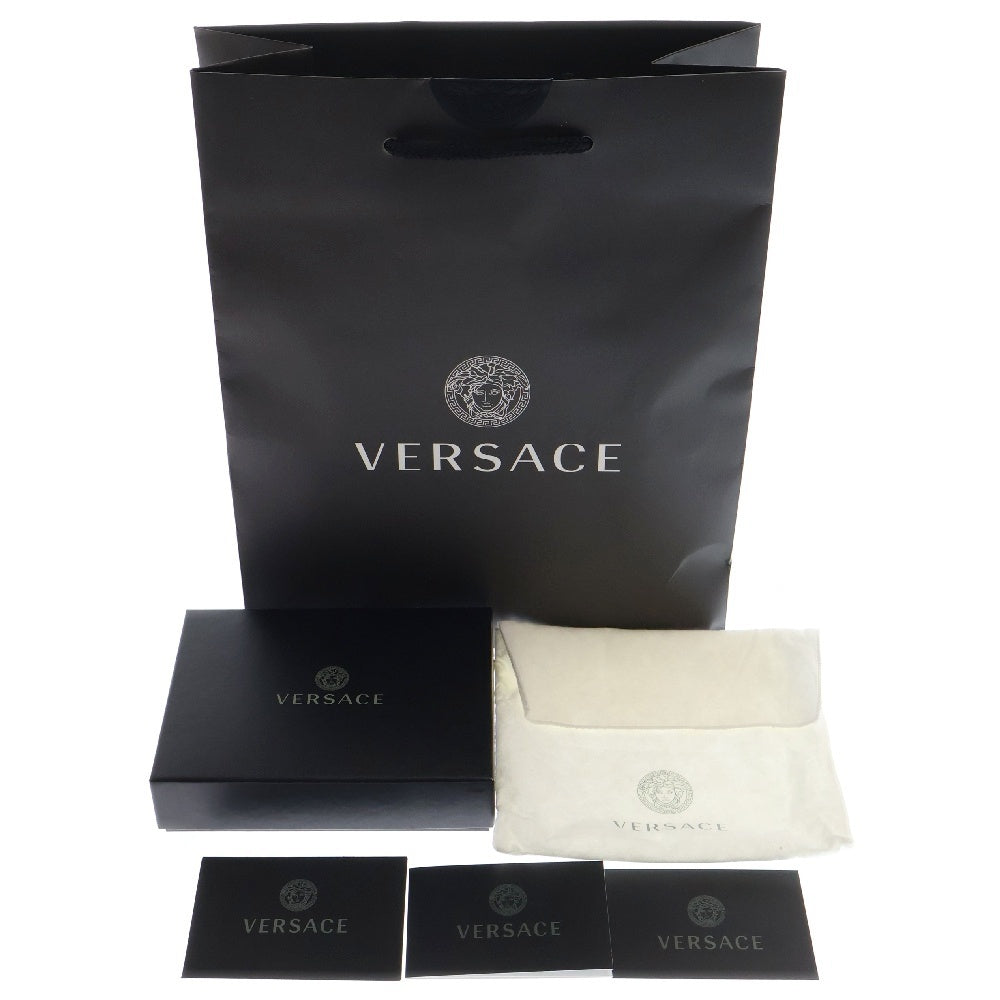 VERSACE(ヴェルサーチ) ヴィルトゥス レザー ウォレット 二つ折り財布 ライトブルー レディース 1005973