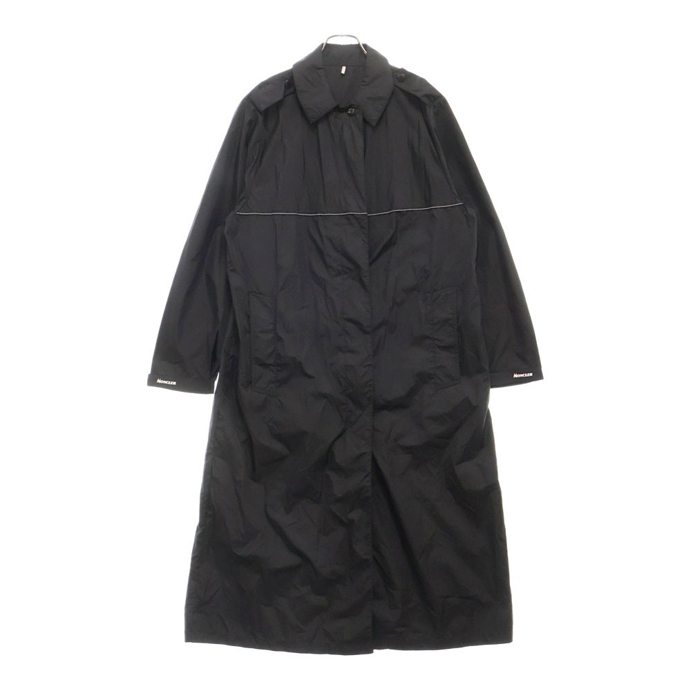 MONCLER(モンクレール) 19AW CHARENTE バックロゴプリント ナイロン ロングコート ブラック E20934902100 レディース