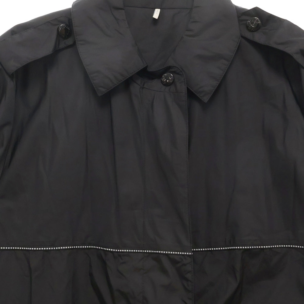 MONCLER(モンクレール) 19AW CHARENTE バックロゴプリント ナイロン ロングコート ブラック E20934902100 レディース