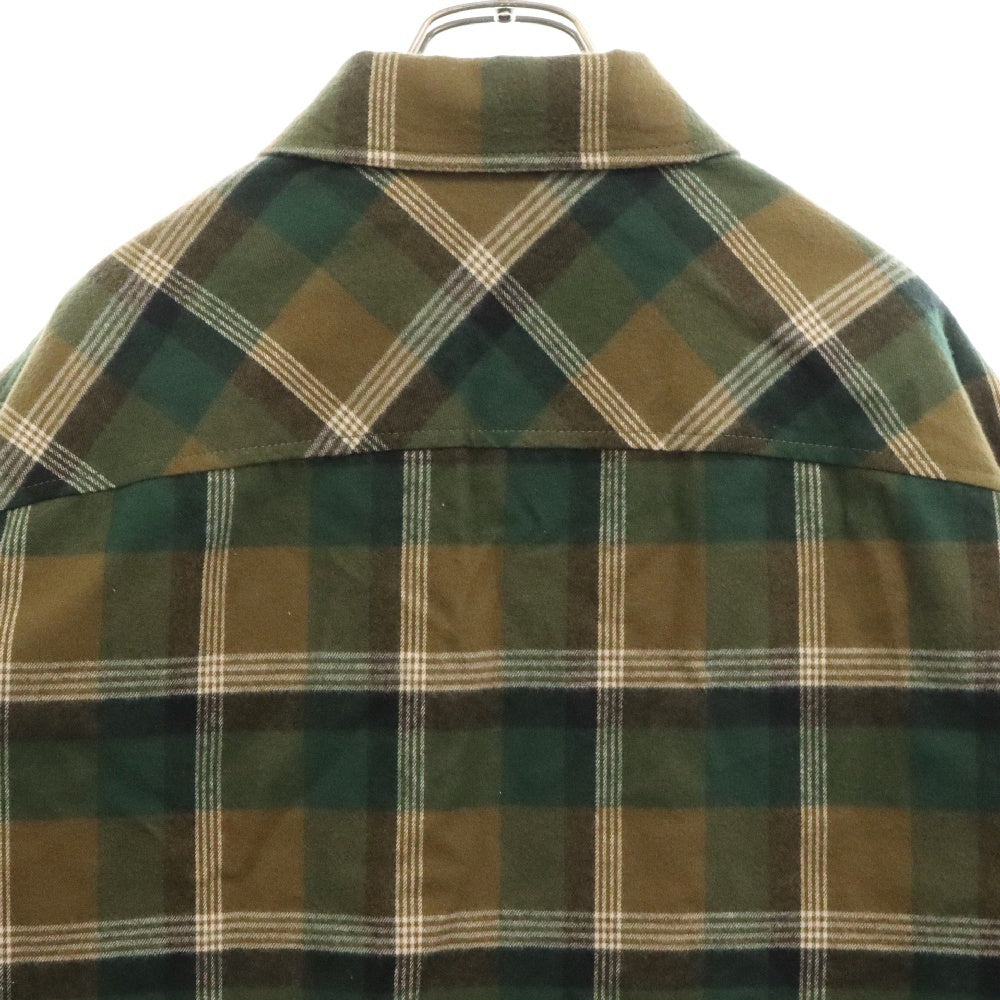 CELINE(セリーヌ) 22AW OVERSHIRT IN CHECKED COTTON オーバーサイズド チェック柄 キルティング シャツジャケット グリーン 2W655150R