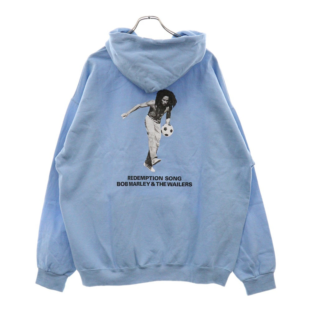 WACKO MARIA(ワコマリア) 24AW BOB MARLEY ボブマーリー バックプリント フーディ プルオーバースウェットパーカー ブルー