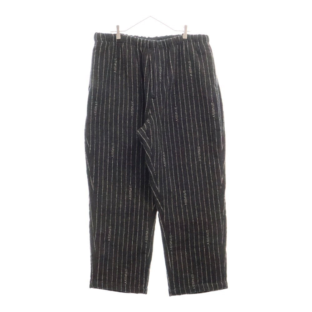 NIKE(ナイキ) ×STUSSY STRIPE WOOL PANTS ステューシー ストライプウール ロングパンツ ブラック DR4021-010