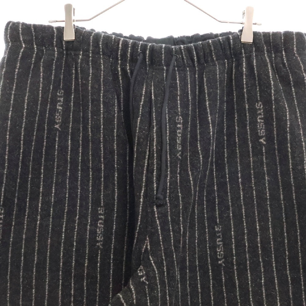 NIKE(ナイキ) ×STUSSY STRIPE WOOL PANTS ステューシー ストライプウール ロングパンツ ブラック DR4021-010