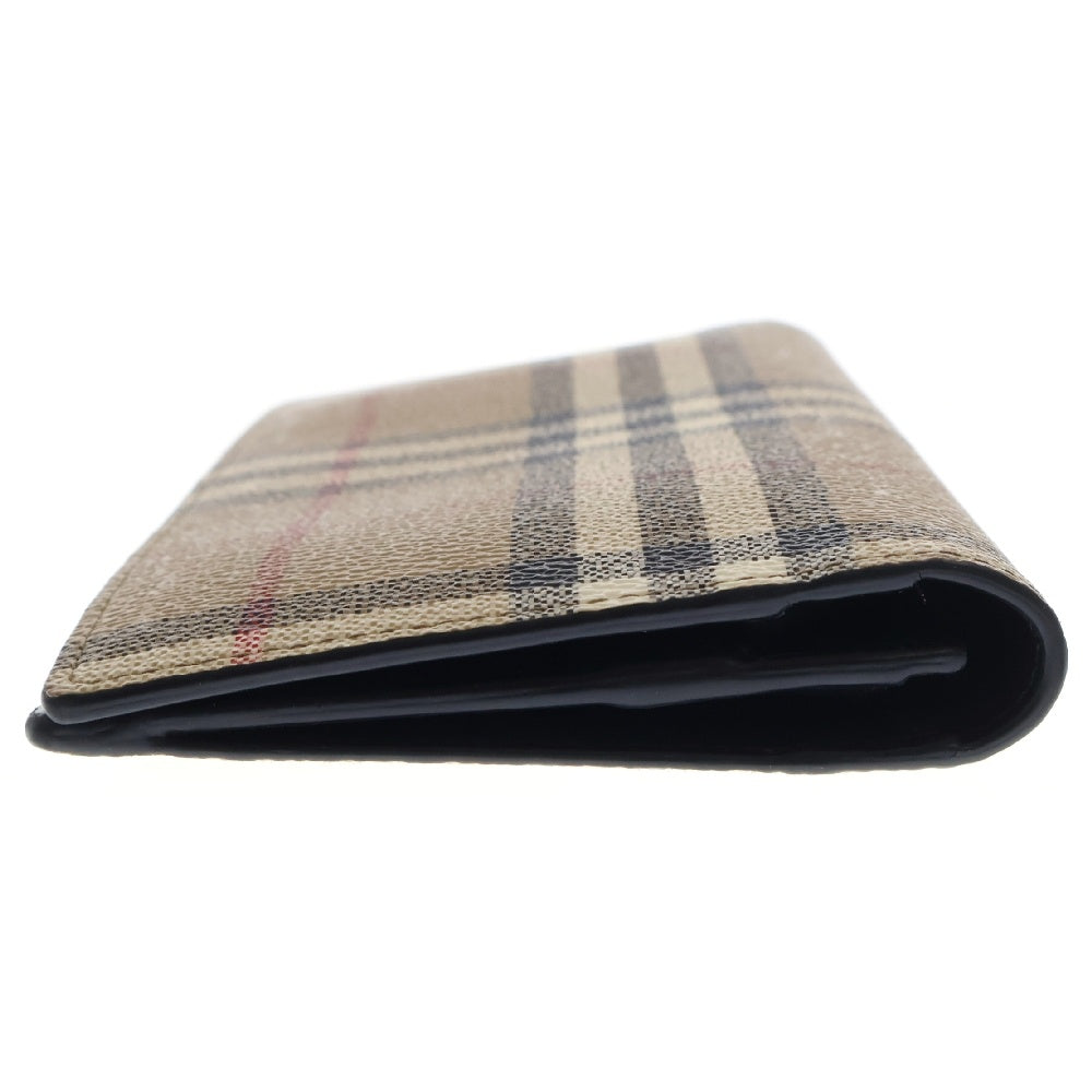 BURBERRY(バーバリー) Cavendish Leather Wallet キャベンディッシュ ノバチェック柄 レザーウォレット 二つ折り長財布 ベージュ 8065640