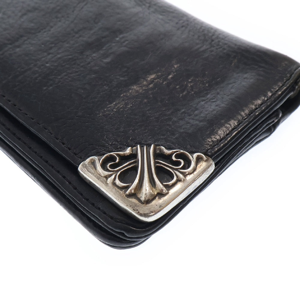 CHROME HEARTS(クロムハーツ) LNG SNGL FLD TIPS シングルフォールド レザーウォレット 財布 ブラック BCA380