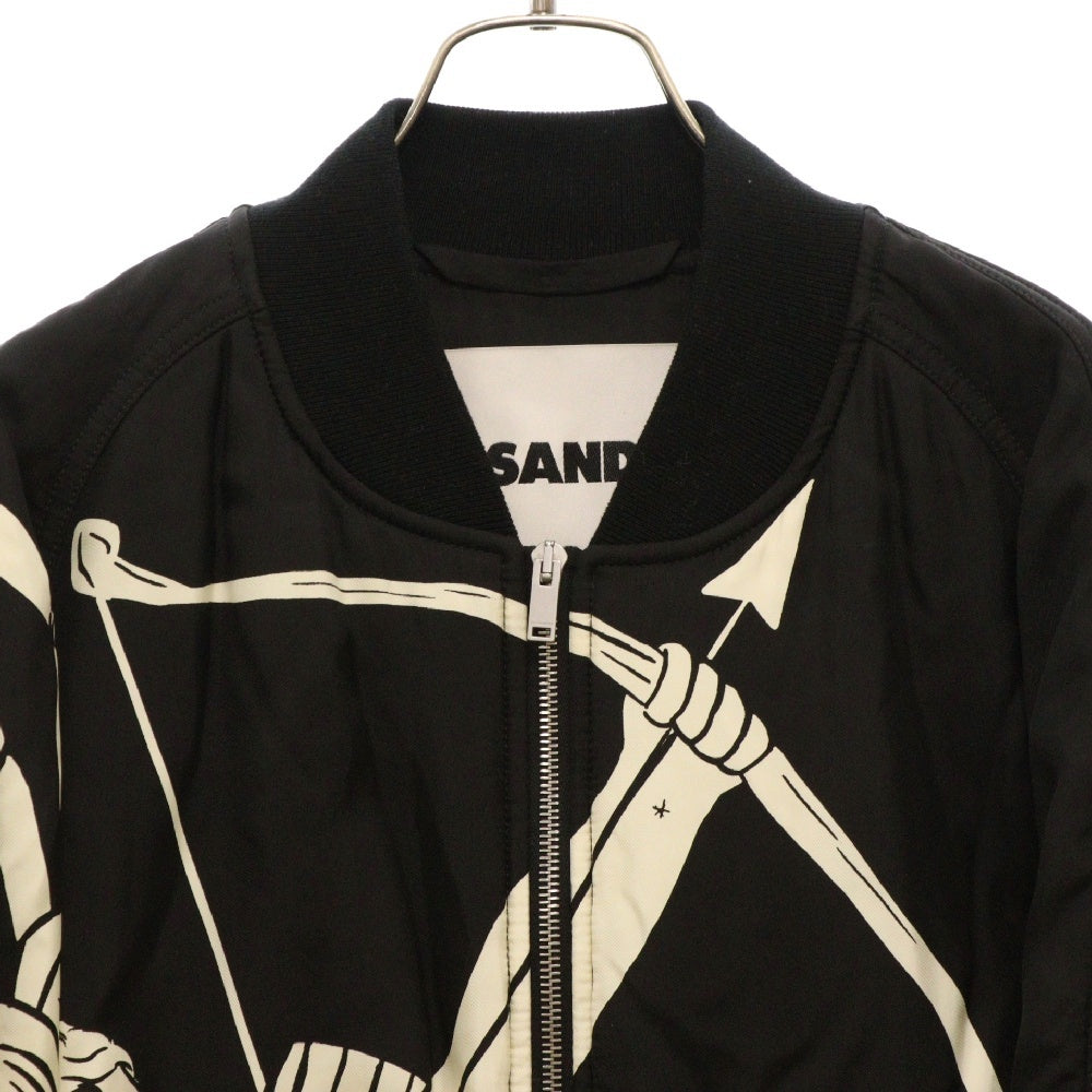 JIL SANDER(ジルサンダー) アストロロジー ゾディアック ジップアップ パデッド 中綿 ボンバージャケット ブルゾン ブラック J21BN0038