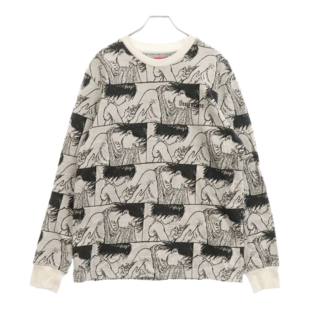 SUPREME(シュプリーム) ×akira Syringe Jacquard Sweat Trainer シリンジ ジャガード クルーネック スウェット トレーナー ホワイト/ブラック