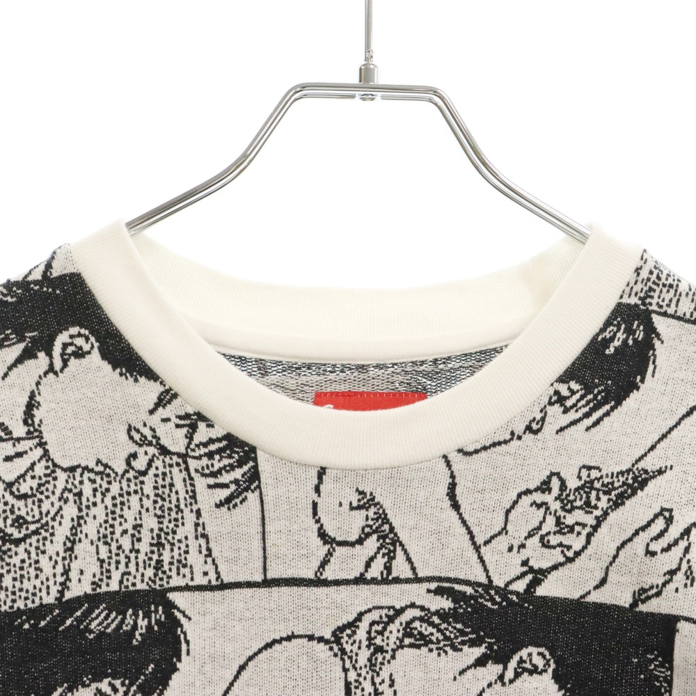 SUPREME(シュプリーム) ×akira Syringe Jacquard Sweat Trainer シリンジ ジャガード クルーネック スウェット トレーナー ホワイト/ブラック
