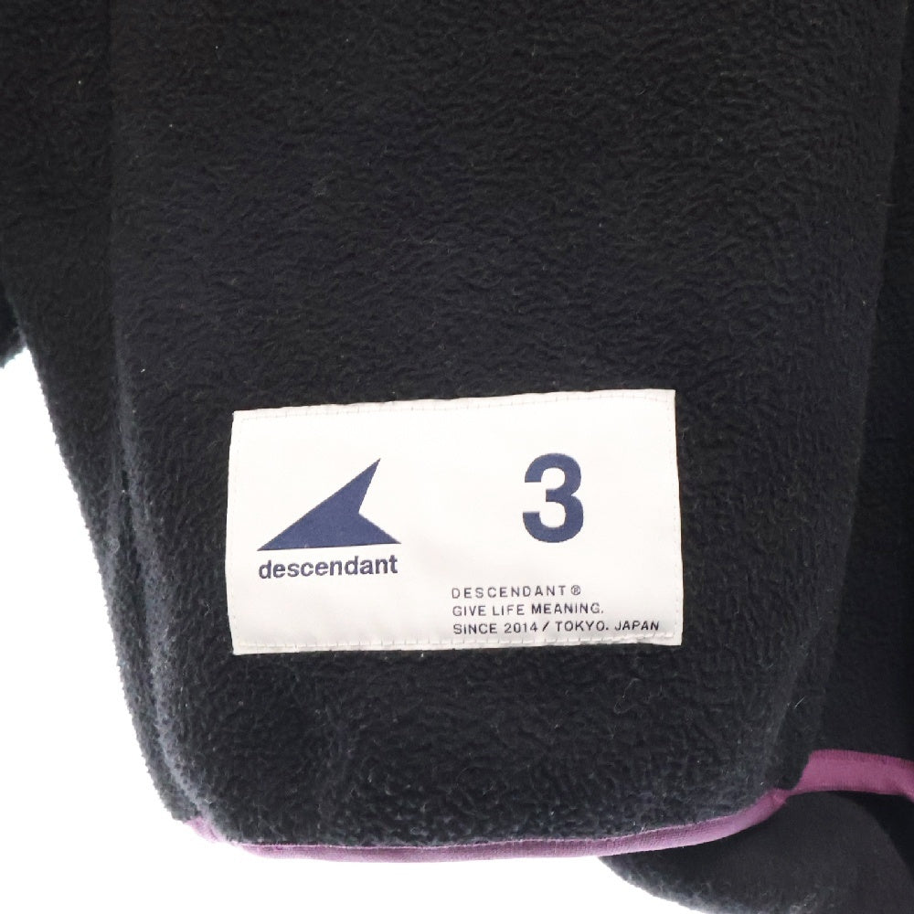 DESCENDANT(ディセンダント) HUMMING FLEECE PULLOVER ハミング フリースプルオーバー ブラック