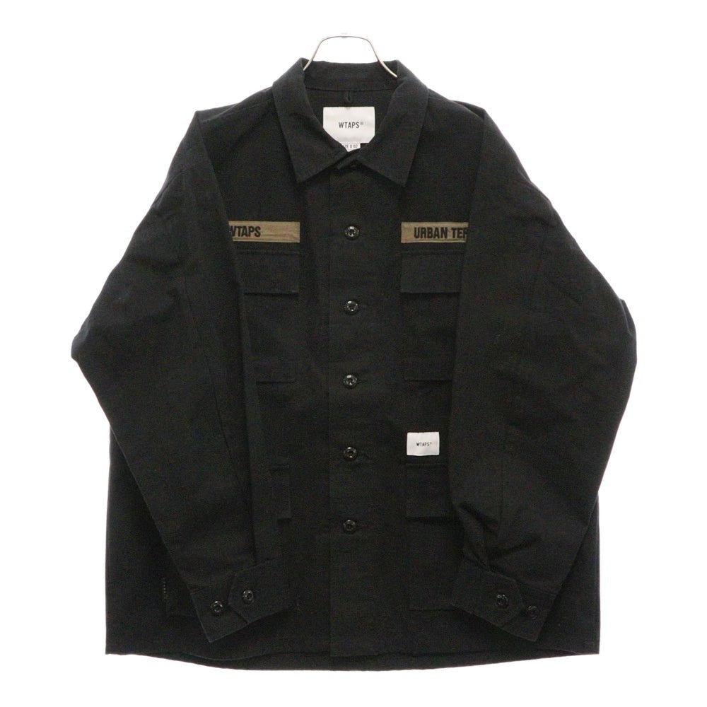 WTAPS(ダブルタップス) 20AW JUNGLE/LS/NYCO.RIPSTOP. CORDURA リップストップ ジャングルファティーグジャケット ブラック 202WVDT-SHIM01