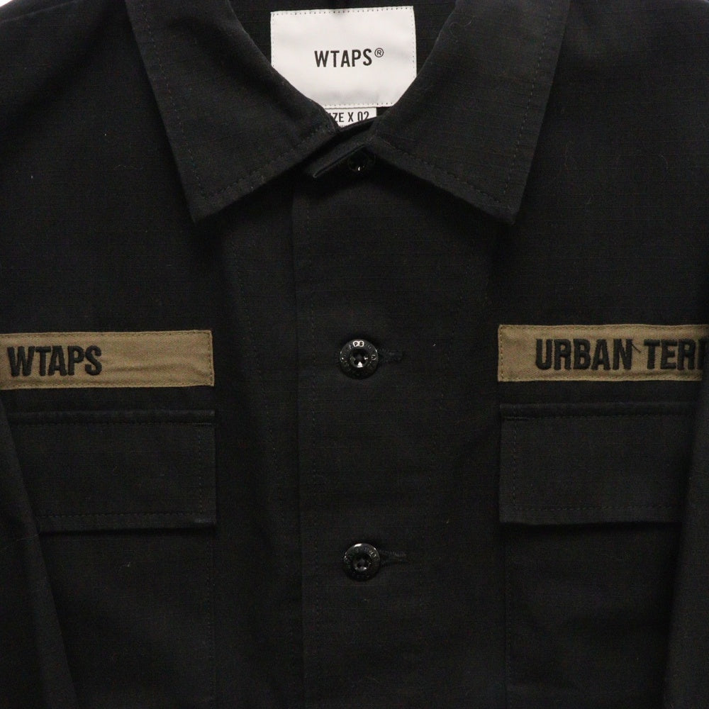 WTAPS(ダブルタップス) 20AW JUNGLE/LS/NYCO.RIPSTOP. CORDURA リップストップ ジャングルファティーグジャケット ブラック 202WVDT-SHIM01