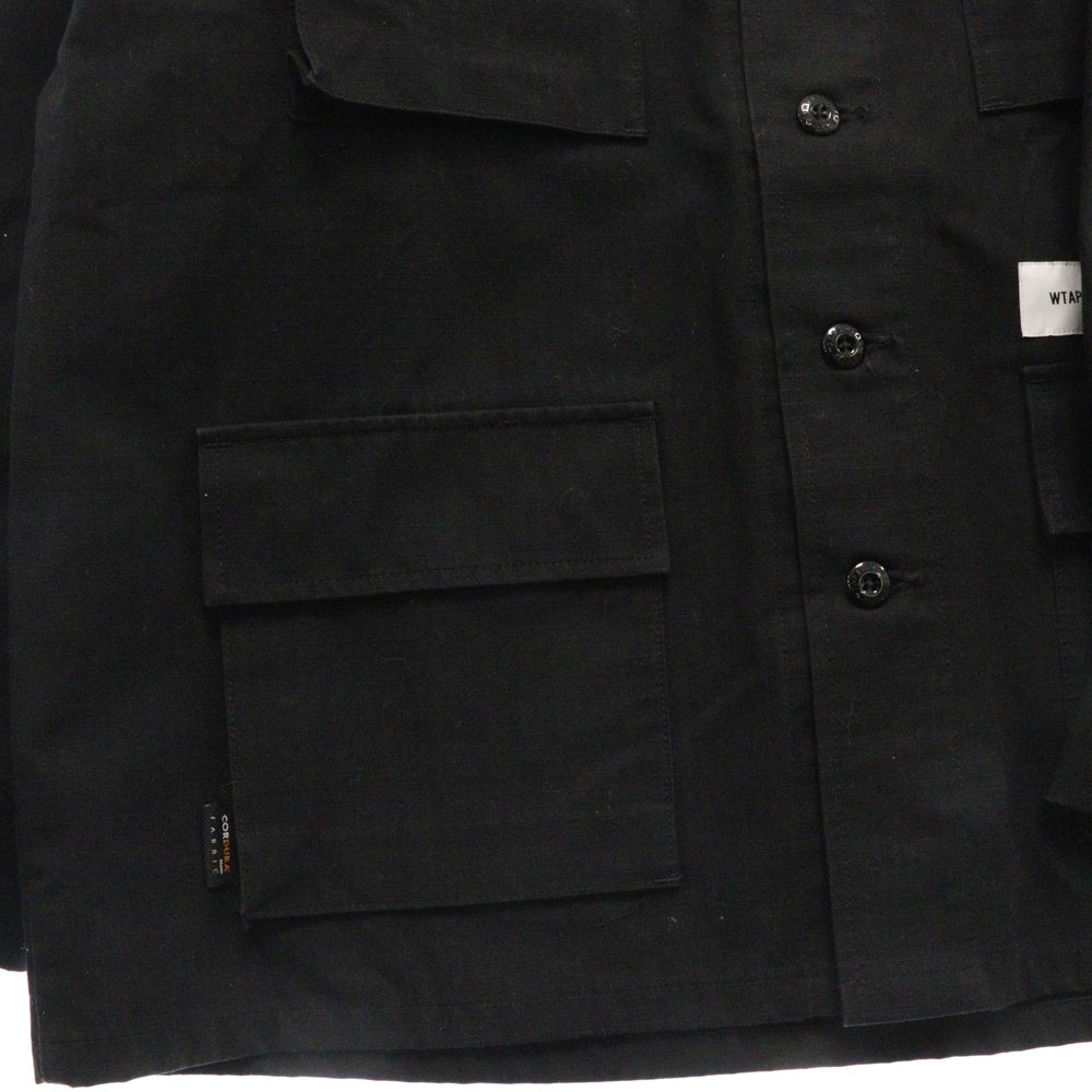 WTAPS(ダブルタップス) 20AW JUNGLE/LS/NYCO.RIPSTOP. CORDURA リップストップ ジャングルファティーグジャケット ブラック 202WVDT-SHIM01