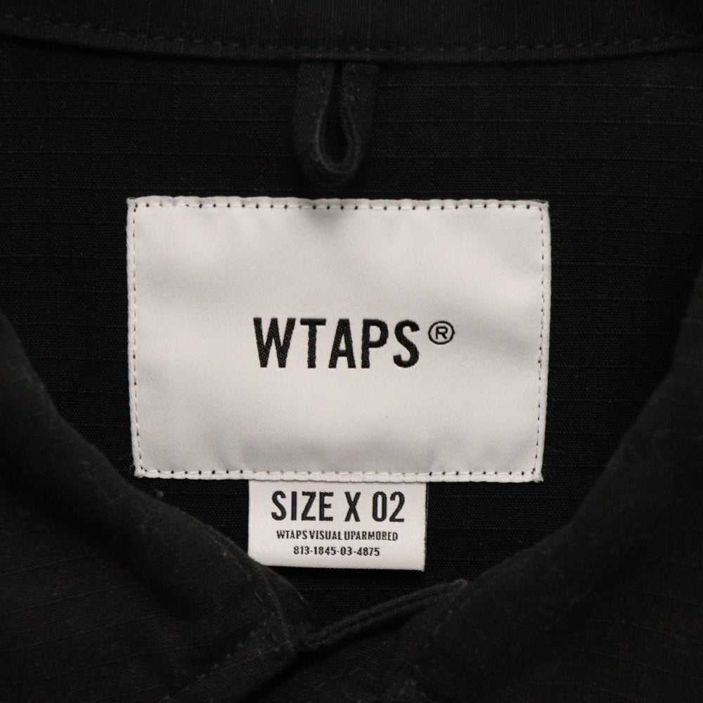 WTAPS(ダブルタップス) 20AW JUNGLE/LS/NYCO.RIPSTOP. CORDURA リップストップ ジャングルファティーグジャケット ブラック 202WVDT-SHIM01