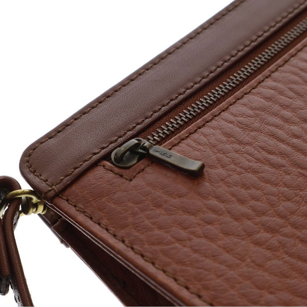 BURBERRY(バーバリー) ホース ロゴ レザー クラッチバッグ 1053 ブラウン