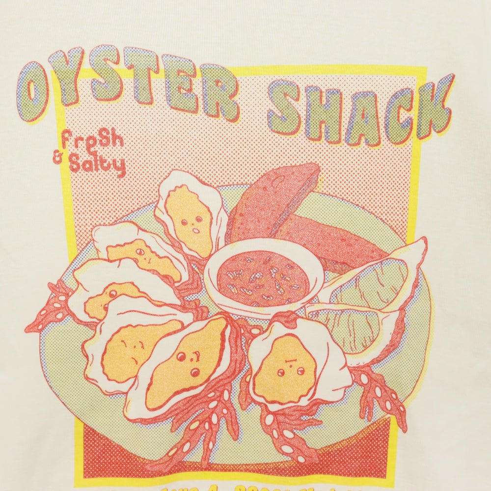 LOEWE(ロエベ) OYSTER SNACK オイスター スナック プリント クルーネック 半袖Tシャツ カットソー ホワイト H526Y22X46